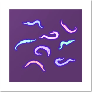 Neon Worms Posters and Art